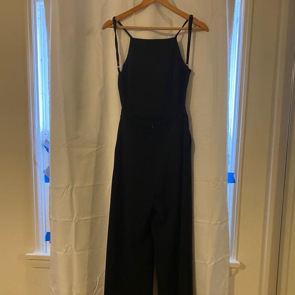 Lulu’s Black Low Back High Neck Jumpsuit - Picture 6 of 7